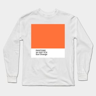 pantone 16-1257 TCX Sun Orange Long Sleeve T-Shirt